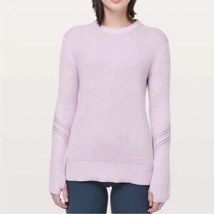Lululemon Time To Restore Cashmere Sweater Sheer Lilac